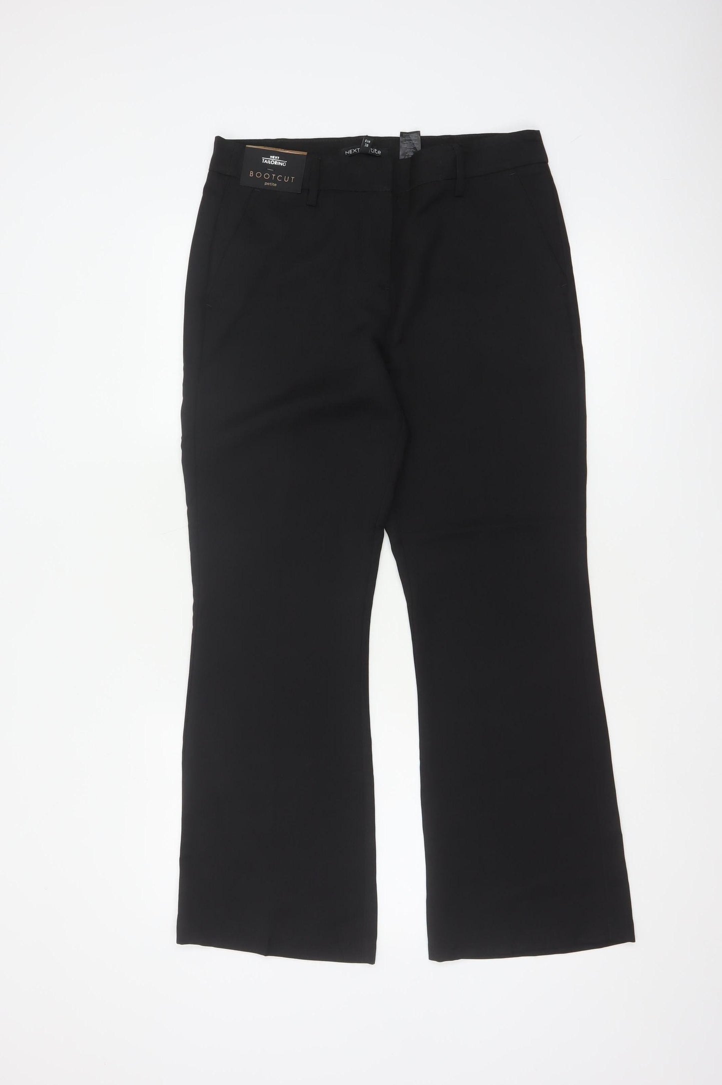 Next Women’s Black Petite UK 10 Tailored Bootcut Work Trousers