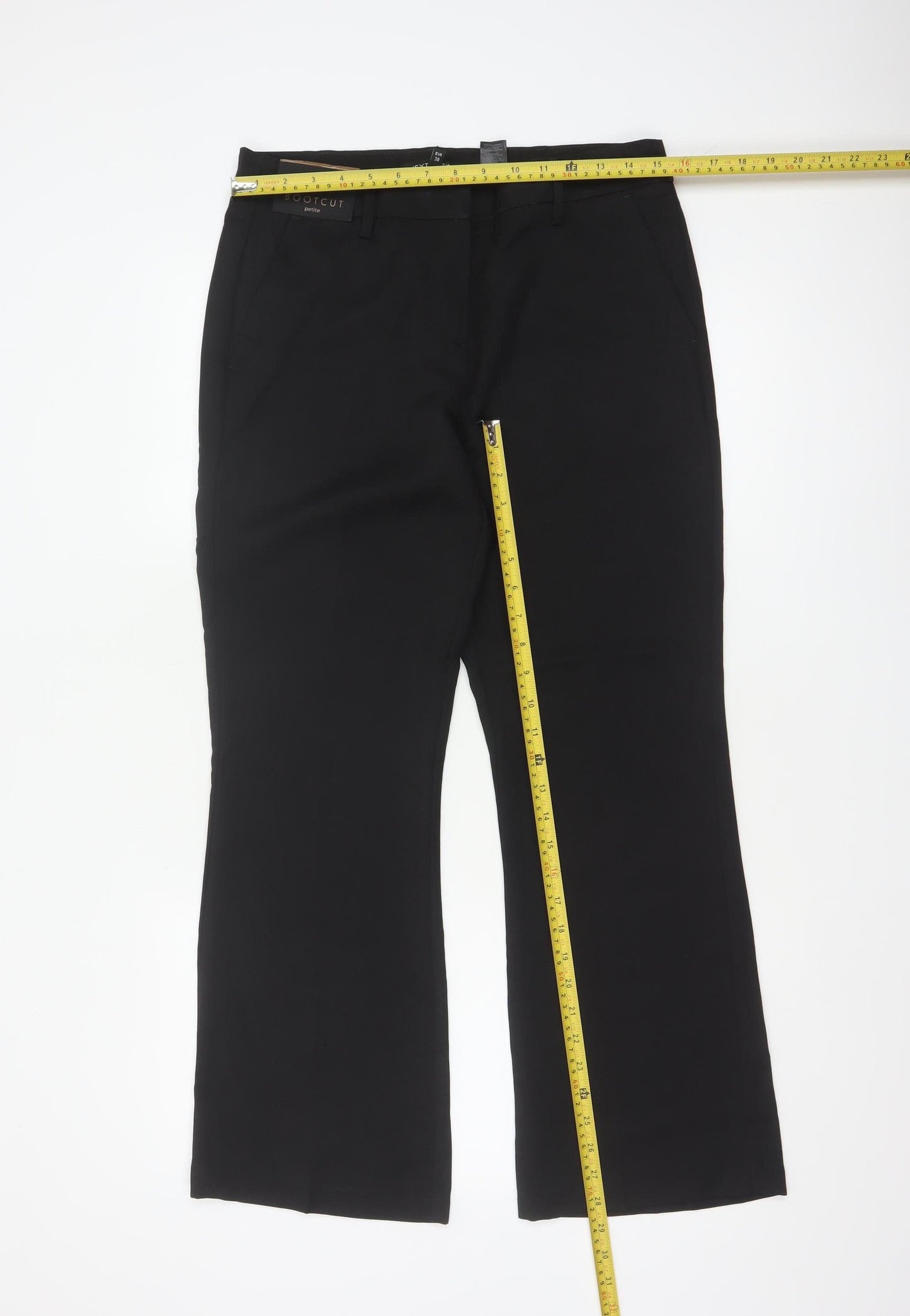 Next Women’s Black Petite UK 10 Tailored Bootcut Work Trousers