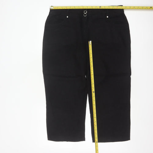 Wallis Women’s Black Size 14 Linen Blend Straight Trousers