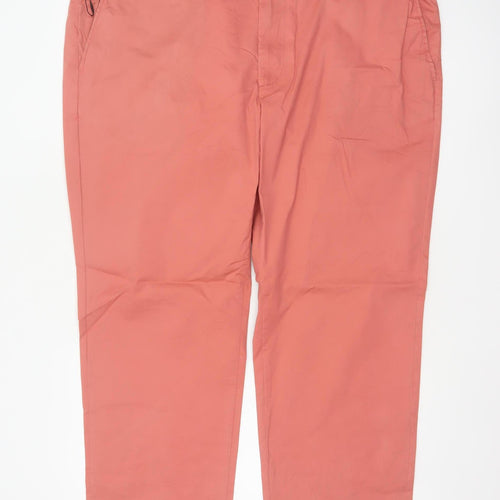 Marks and Spencer Men's Pink 44in Regular Fit Chino Trousers