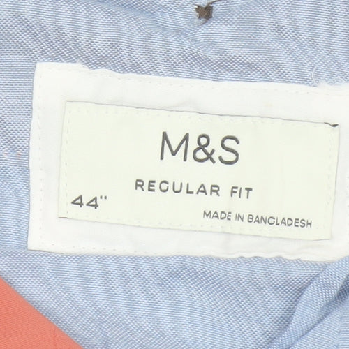 Marks and Spencer Men's Pink 44in Regular Fit Chino Trousers