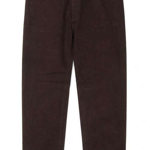 Autograph Men’s Brown Corduroy Straight Trousers W42 L33