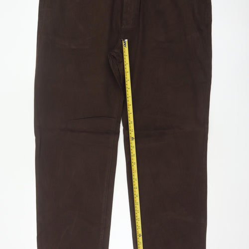Autograph Men’s Brown Corduroy Straight Trousers W42 L33