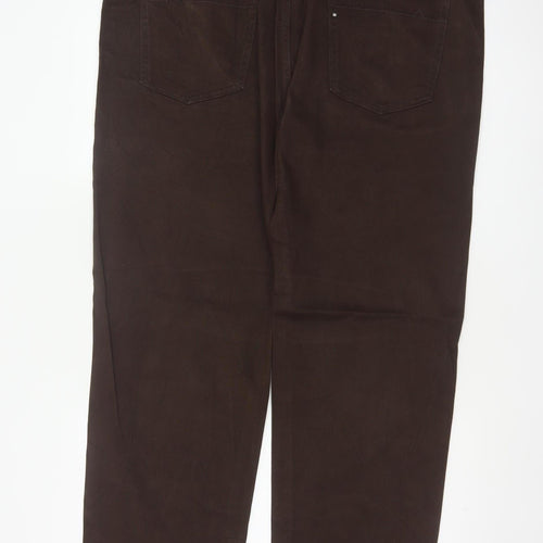 Autograph Men’s Brown Corduroy Straight Trousers W42 L33