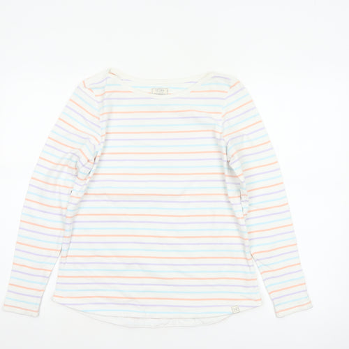 Fat Face Women’s Multicoloured UK 12 Basic Striped Long Sleeve T-Shirt