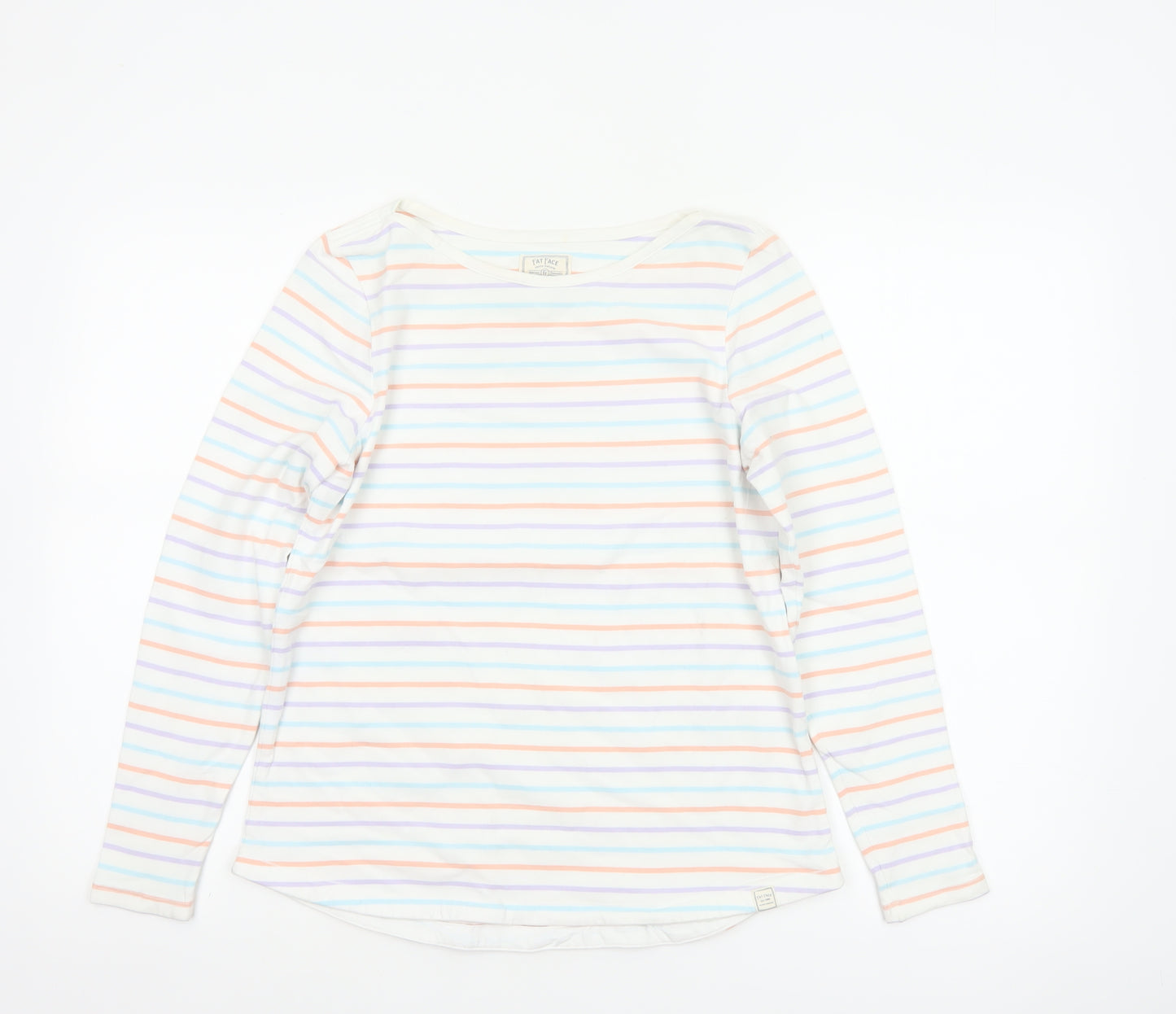 Fat Face Women’s Multicoloured UK 12 Basic Striped Long Sleeve T-Shirt