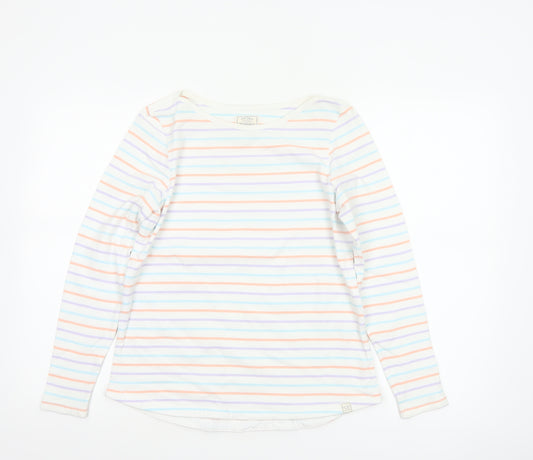 Fat Face Women’s Multicoloured UK 12 Basic Striped Long Sleeve T-Shirt