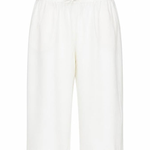 Marks & Spencer Women White Size 22 Wide-Leg Cropped Trousers