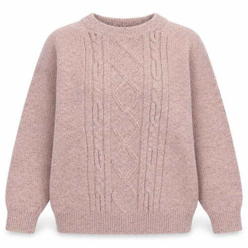 Damart Women Pink UK 14 Cable Knit Crew Neck Pullover Jumper