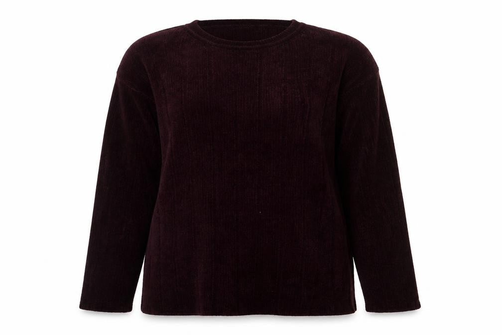 Front view of Berkertex Women Purple, size 16, Rib Knit Raglan Sleeve jumper
