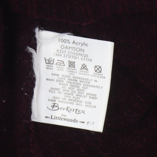 Berkertex Women Purple Size 16 Rib Knit Raglan Sleeve Pullover Jumper