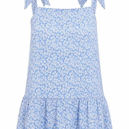 New Look Women Blue Floral Strappy Fit & Flare Short Dress UK 16
