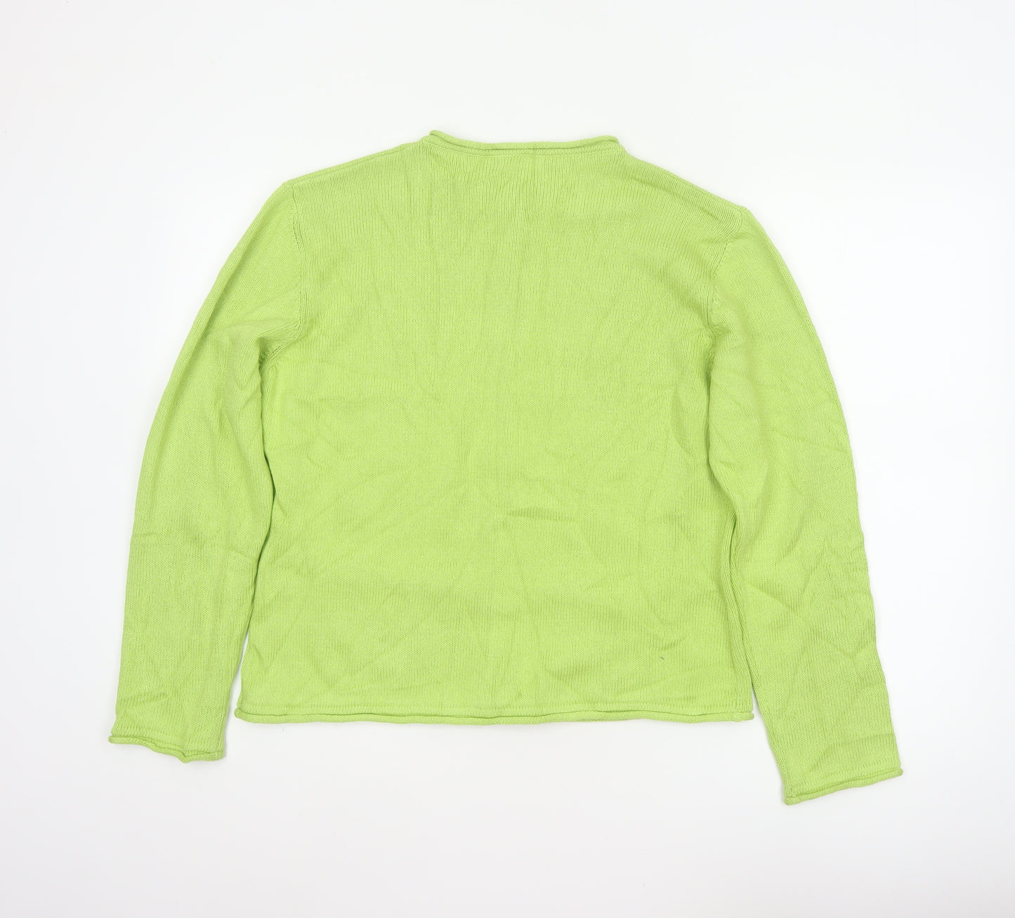 Per Una Women Green UK 18 Button Front Knit Cardigan Pockets