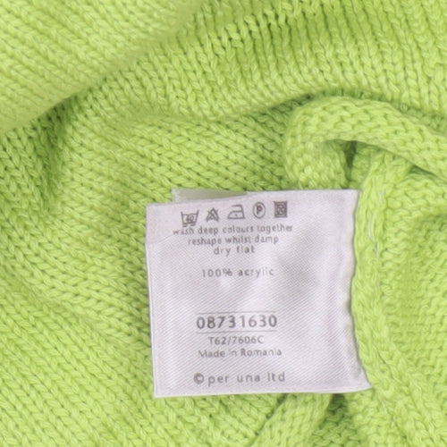 Per Una Women Green UK 18 Button Front Knit Cardigan Pockets