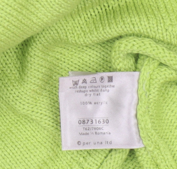 Per Una Women Green UK 18 Button Front Knit Cardigan Pockets