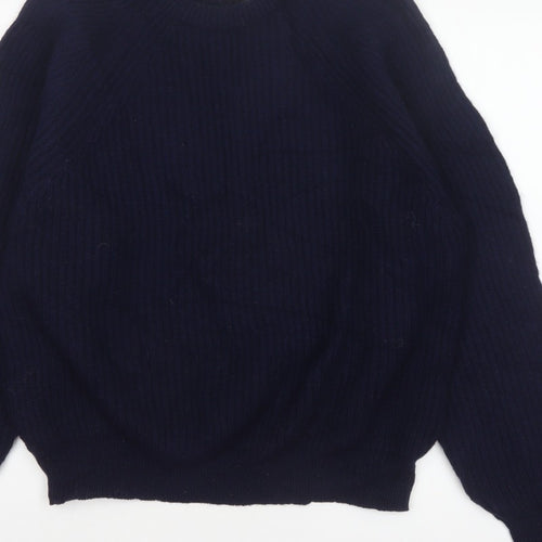 Hornes Women Blue M Chunky Knit Raglan Crew Neck Jumper