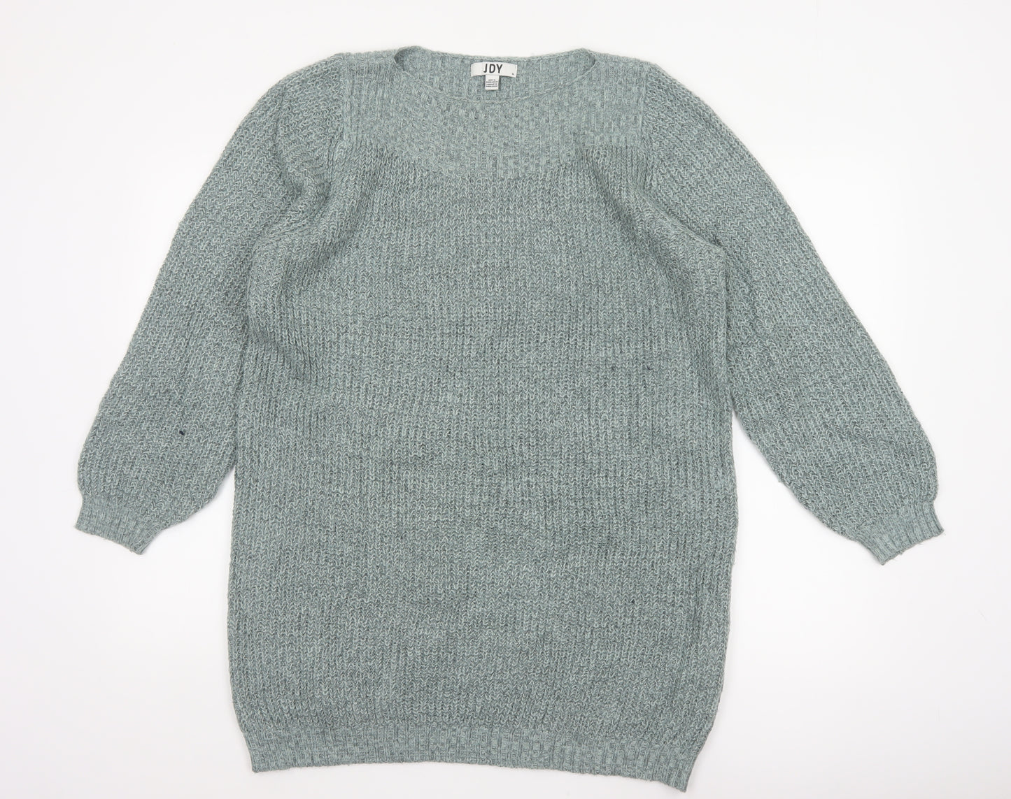 JDY Women Green M Oversized Chunky Knit Balloon Sleeve Pullover Jumper