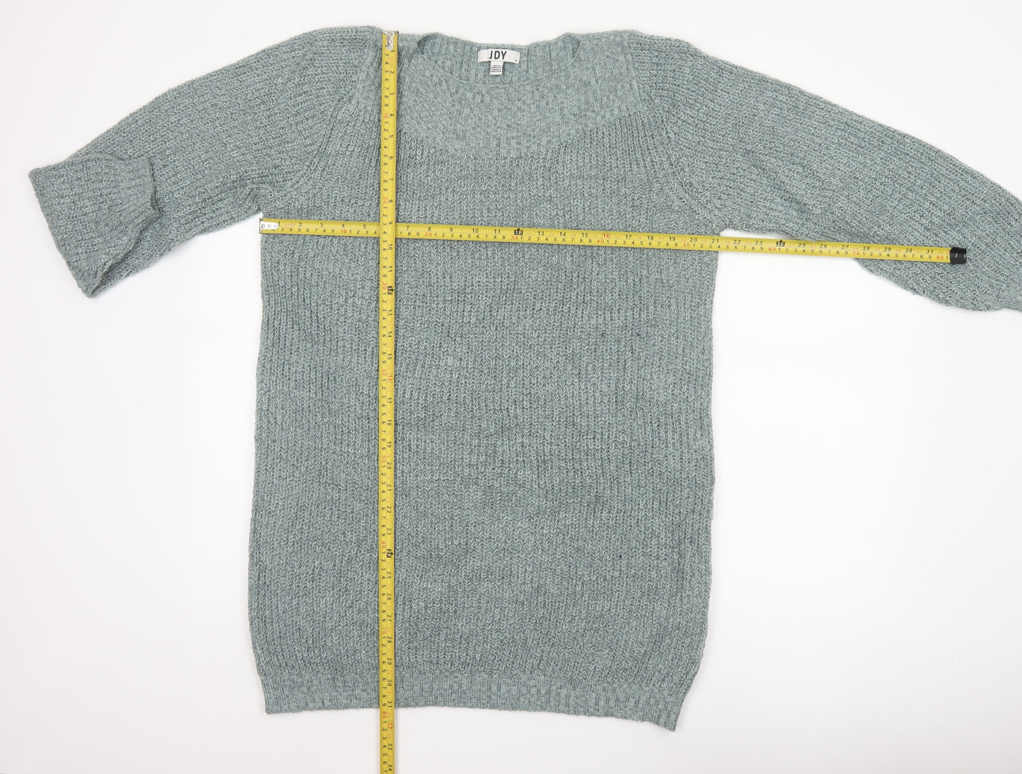 JDY Women Green M Oversized Chunky Knit Balloon Sleeve Pullover Jumper