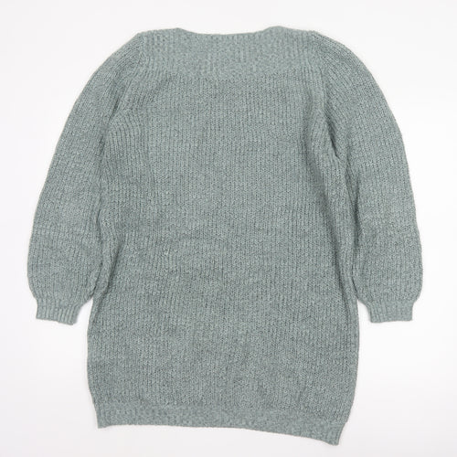 JDY Women Green M Oversized Chunky Knit Balloon Sleeve Pullover Jumper