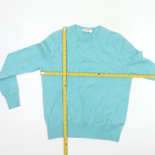 Autograph Women Blue UK 12 Pure Cashmere Crew Neck Pullover Jumper