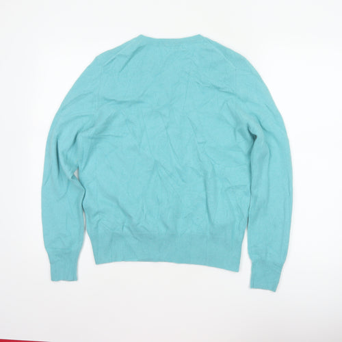 Autograph Women Blue UK 12 Pure Cashmere Crew Neck Pullover Jumper