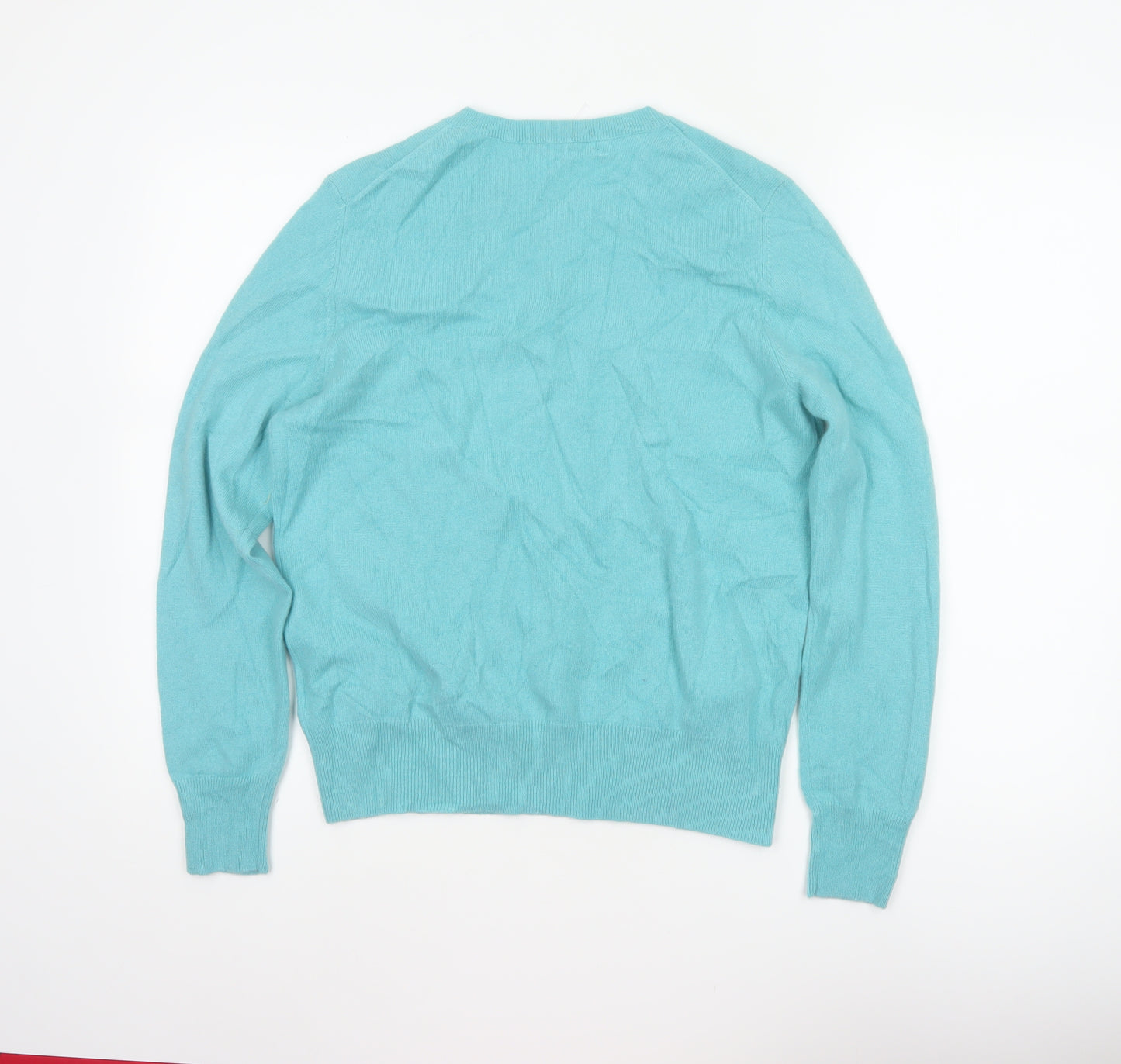 Autograph Women Blue UK 12 Pure Cashmere Crew Neck Pullover Jumper