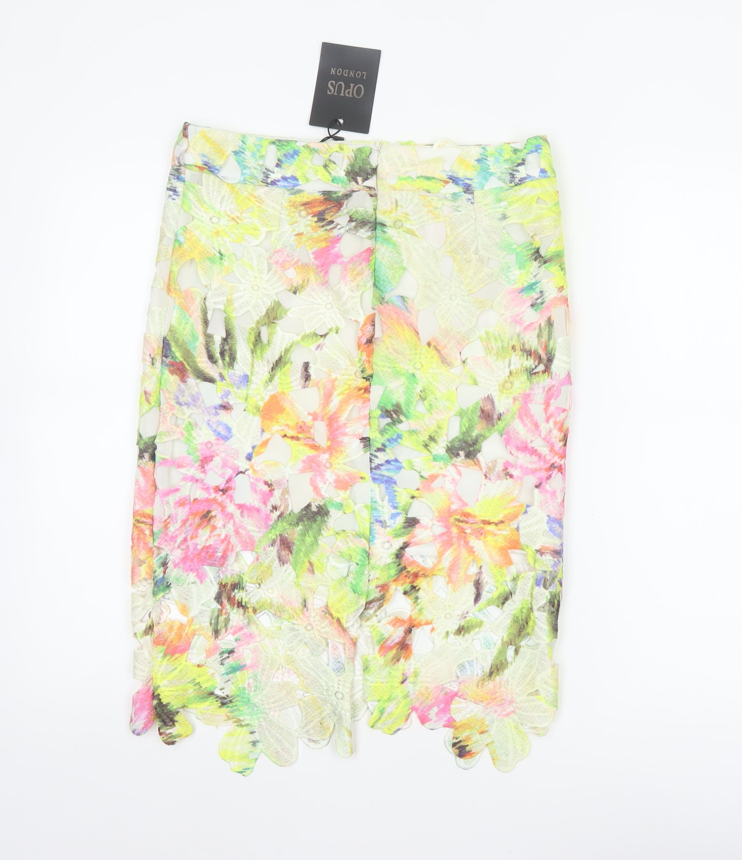 Opus London Women Multicoloured UK 10 Floral Lace Pencil Midi Skirt
