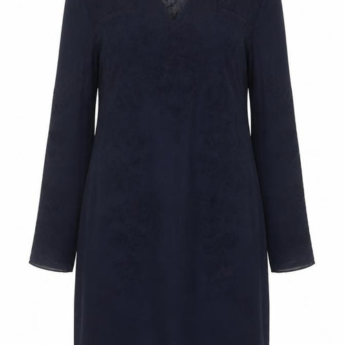 Joe Browns Women Blue UK 12 Sheath Dress Floral Lace V-Neck