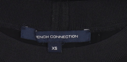 French Connection Women’s Black XS Embellished Crew Neck T-Shirt