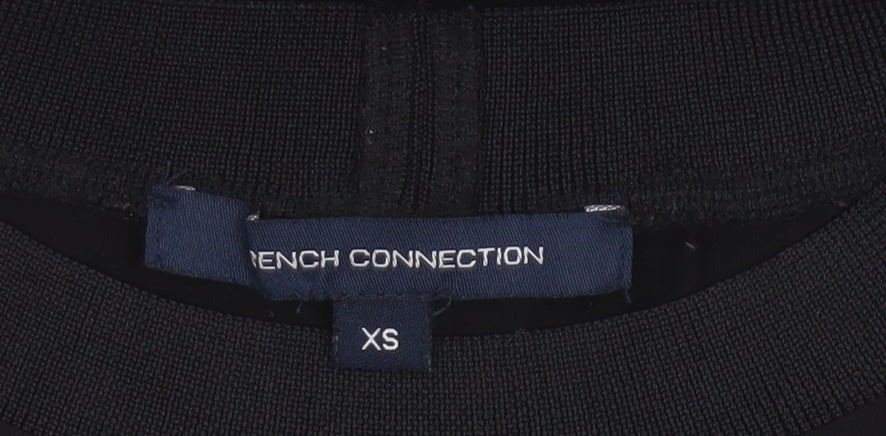 French Connection Women’s Black XS Embellished Crew Neck T-Shirt