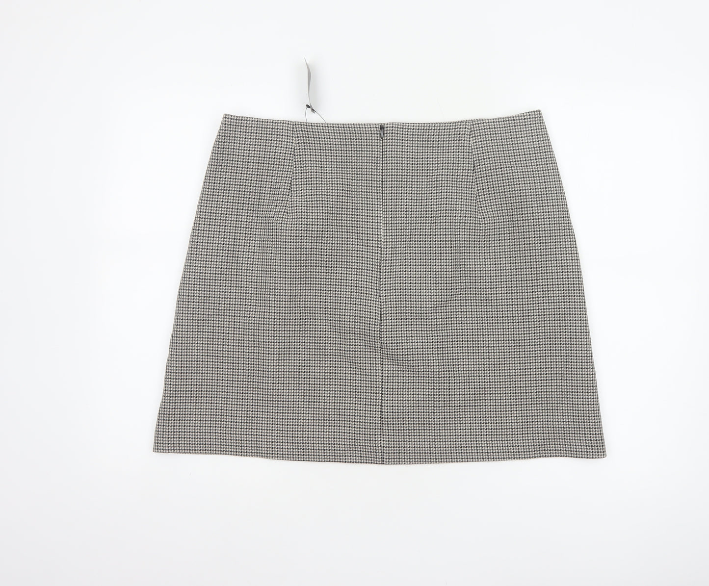 M&S Collection Women Black White Check Pencil Skirt UK 16 Lined