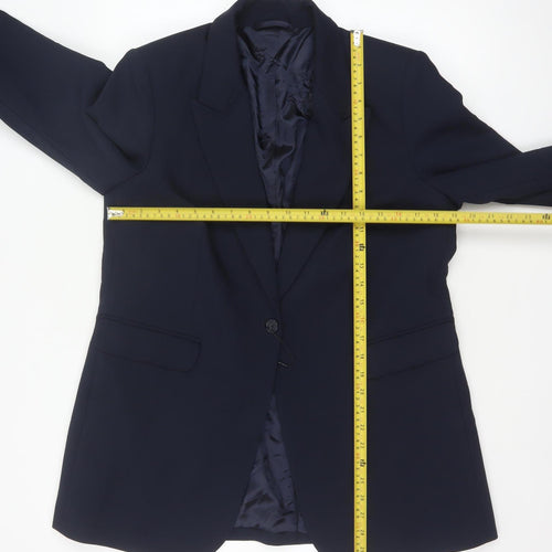 Marks & Spencer Women’s Blue UK 14 Classic One Button Lined Blazer