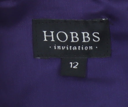 Hobbs Women Multicoloured UK 12 A-Line Knee Length Striped Cotton Skirt