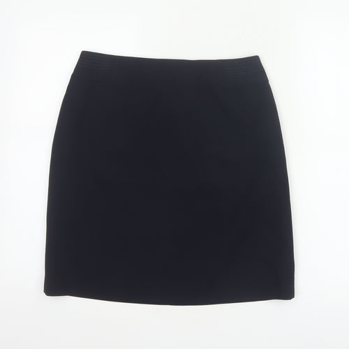 Hobbs Women Black UK 10 Straight Pencil Knee Length Lined Skirt
