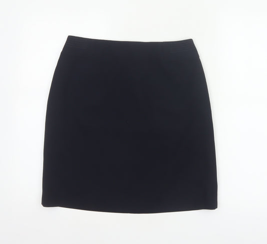 Hobbs Women Black UK 10 Straight Pencil Knee Length Lined Skirt