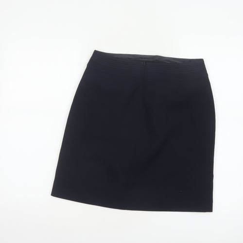 Hobbs Women Black UK 10 Straight Pencil Knee Length Lined Skirt