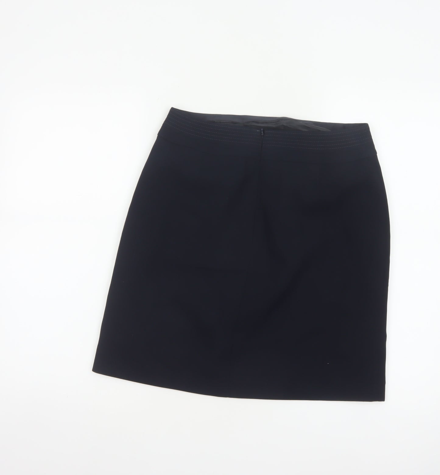 Hobbs Women Black UK 10 Straight Pencil Knee Length Lined Skirt