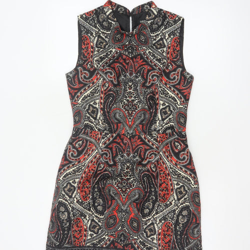 Oasis Women’s Multicoloured Paisley Sleeveless Sheath Dress UK 10