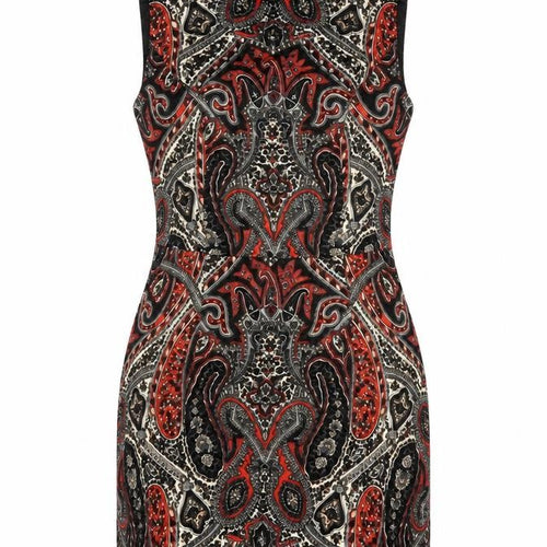 Oasis Women’s Multicoloured Paisley Sleeveless Sheath Dress UK 10