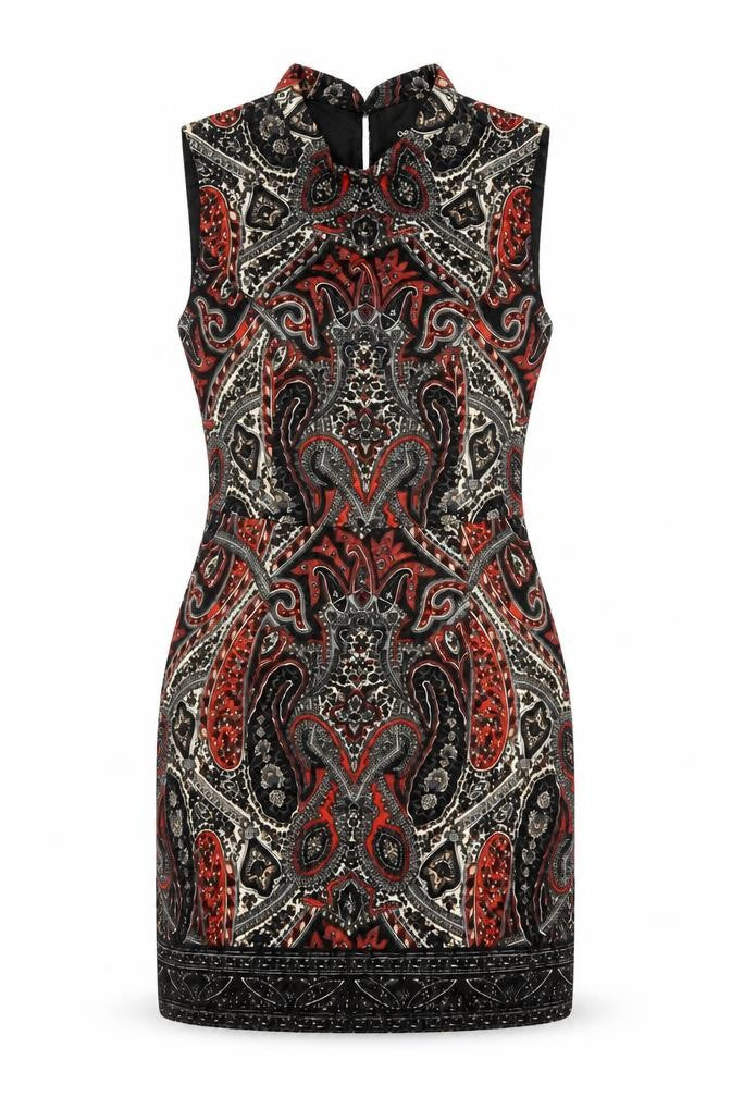Oasis Women’s Multicoloured Paisley Sleeveless Sheath Dress UK 10