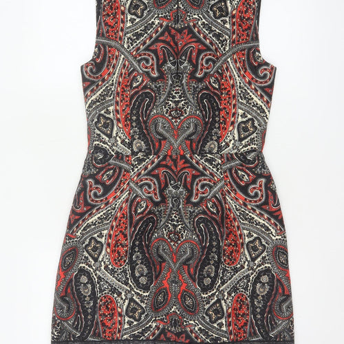 Oasis Women’s Multicoloured Paisley Sleeveless Sheath Dress UK 10