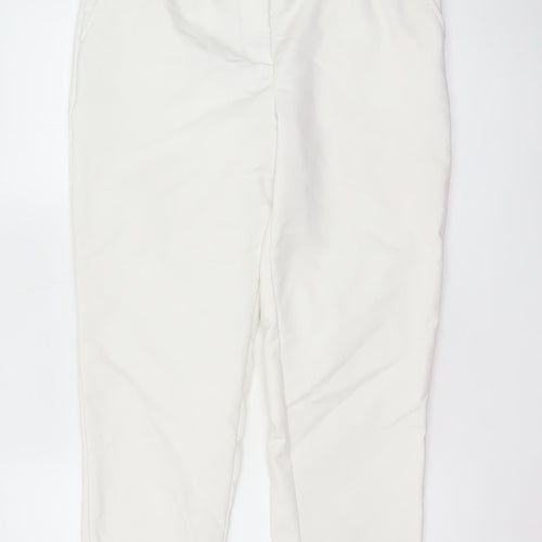 M&S Collection Women’s Ivory Size 14 High Rise Tapered Trousers