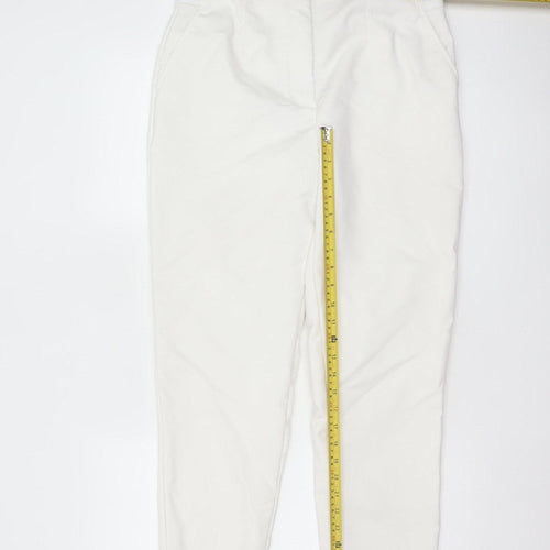 M&S Collection Women’s Ivory Size 14 High Rise Tapered Trousers