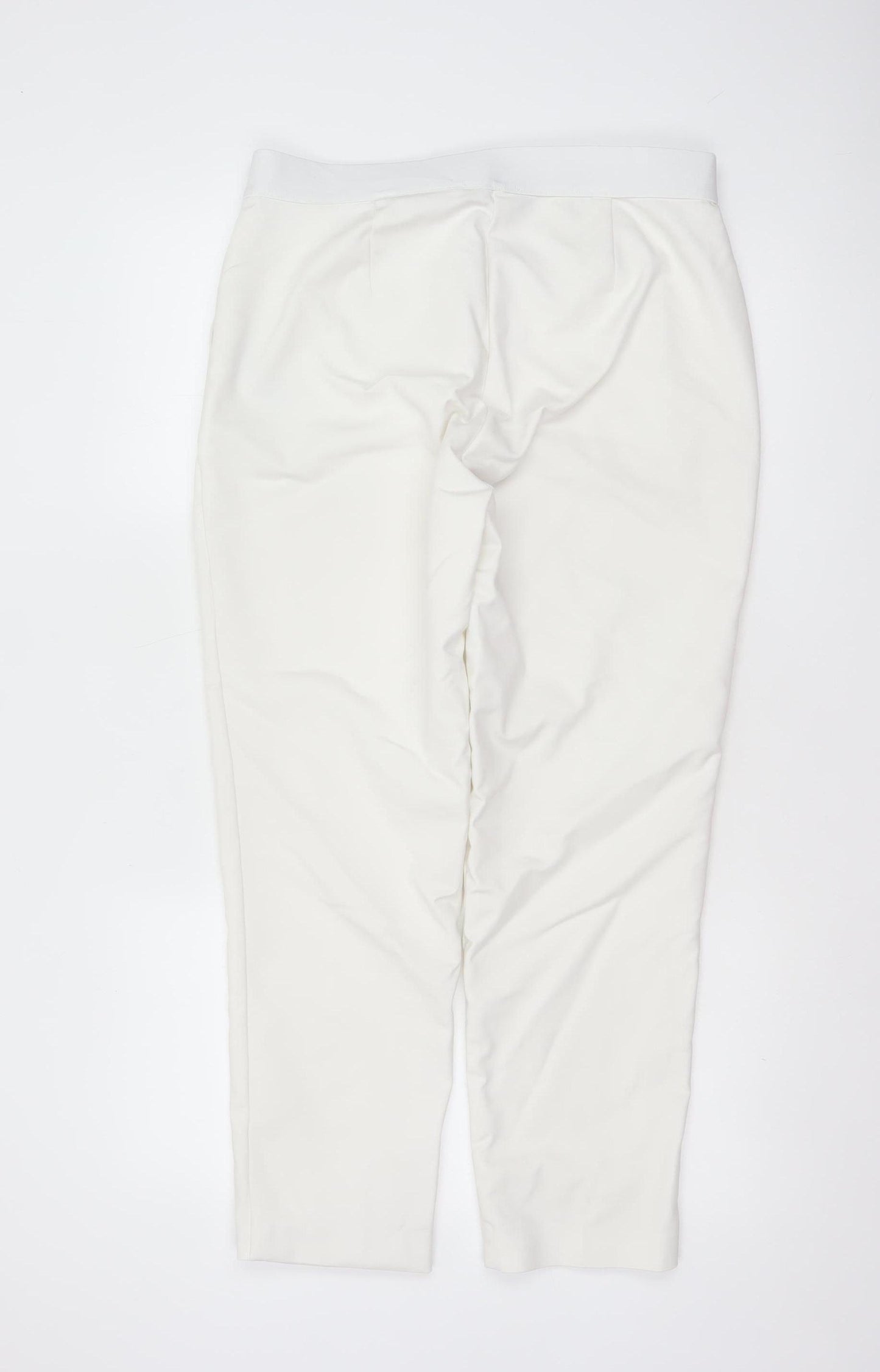 M&S Collection Women’s Ivory Size 14 High Rise Tapered Trousers