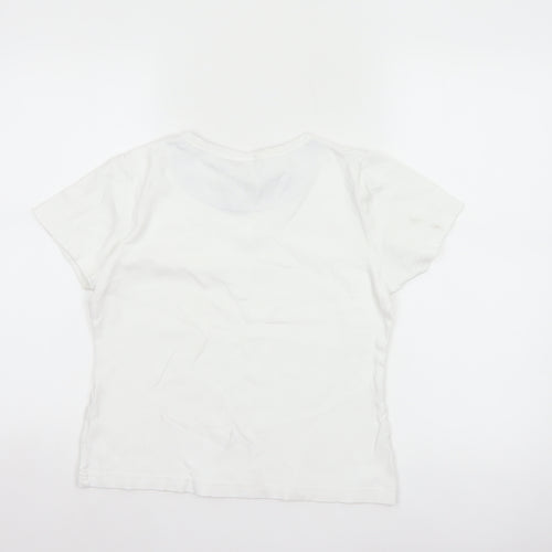 LA Gear Women’s White Size 12 Basic Cotton Crew Neck T-Shirt