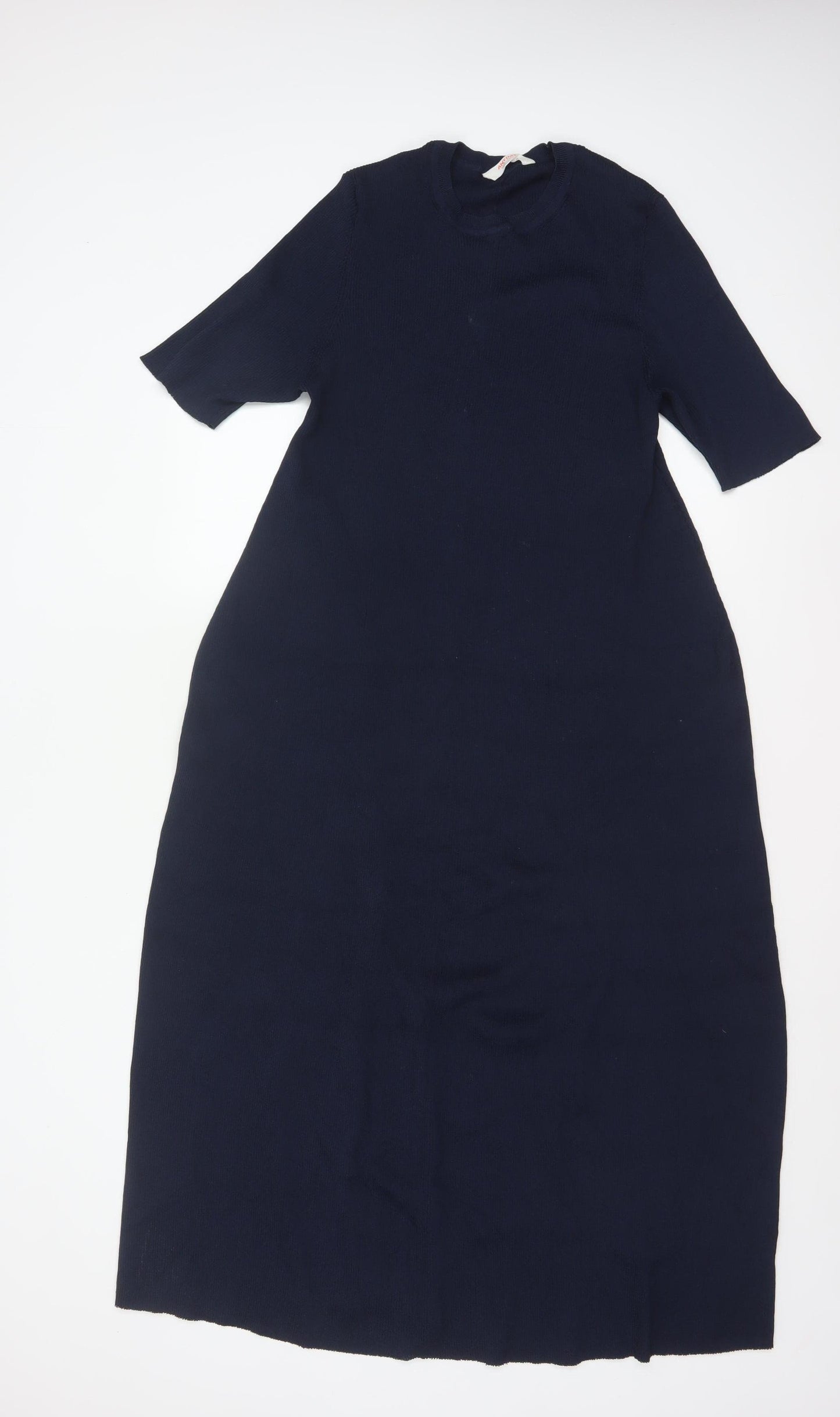 Anyday John Lewis Women Navy L Long Knit Jumper Dress High Neck