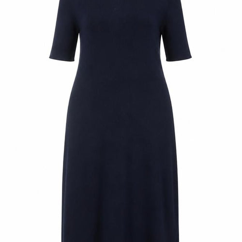 Anyday John Lewis Women Navy L Long Knit Jumper Dress High Neck