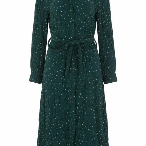 Whistles Women Green UK 6 Maxi Shirt Dress Belted Long Sleeve