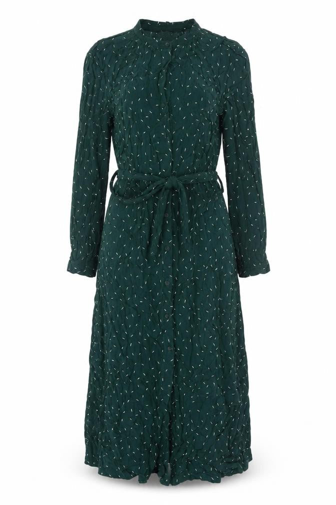 Whistles Women Green UK 6 Maxi Shirt Dress Belted Long Sleeve