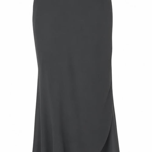 Mango Night Women Black UK 10 Long Wrap Flare Formal Skirt